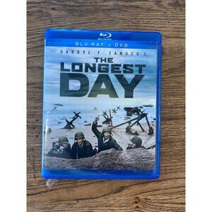 The Longest Day Blu-Ray + DVD 1962 War Film  John Wayne Robert Mitchum Pre-Owned